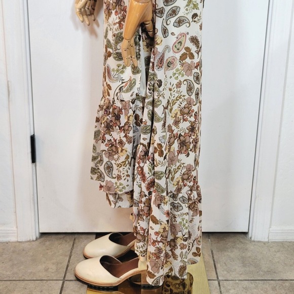 Anthropologie Drew Terra Paisley Vintage Garden Maxi Fall Dress Size Medium - Picture 9 of 14